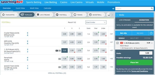 Sportngbet UK Live Betting